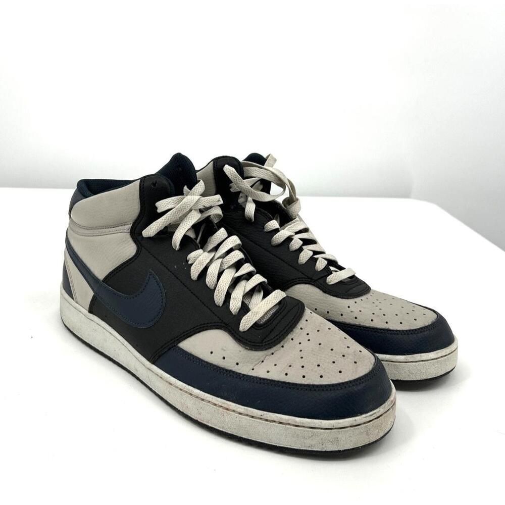Nike DN3777-004 Black Gray Nike Swoosh High-Top Sneakers US 13